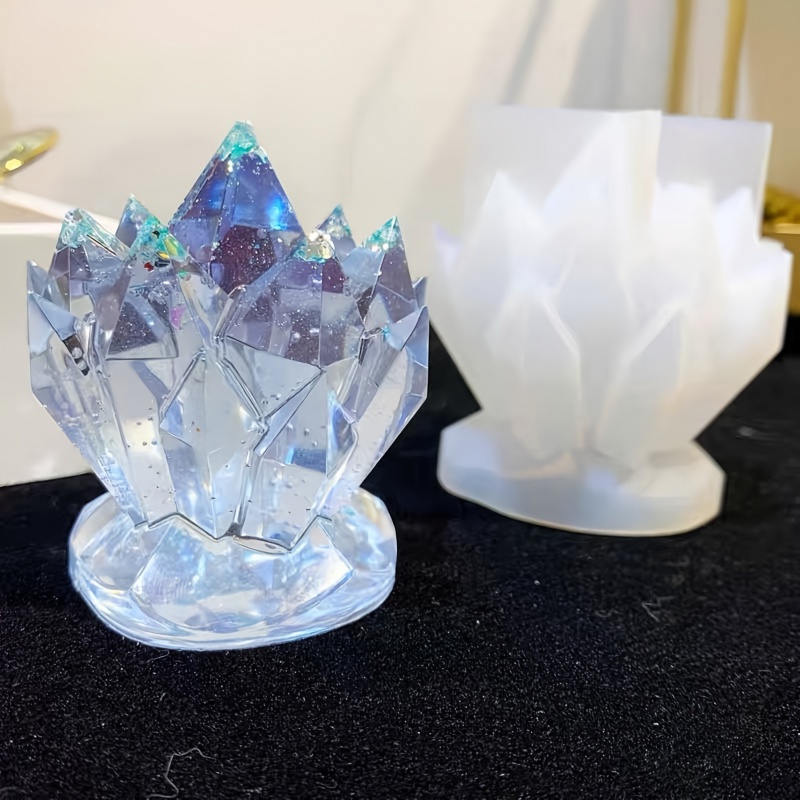 Resin Art Mould - 1pccristal cluster decorativo molde de silicone