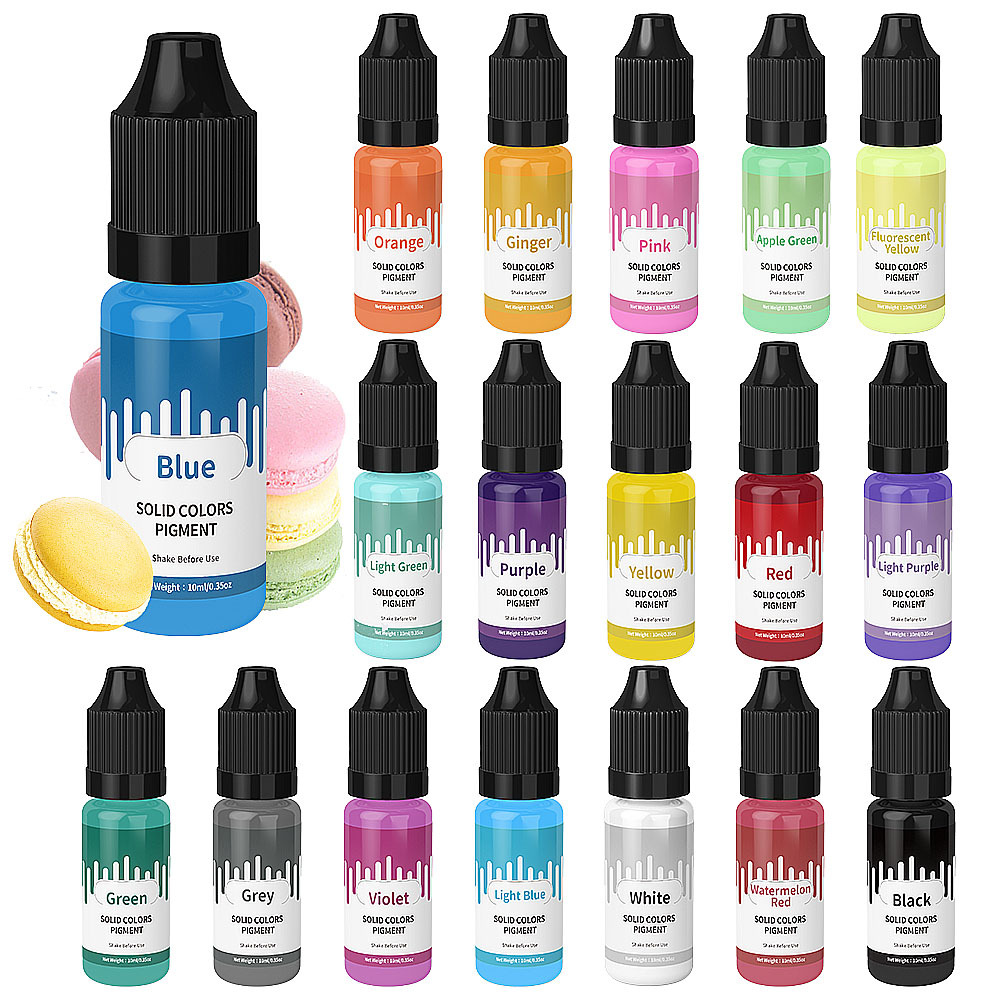 18 cores 10ml macaron sólido p - Resin Dye Opaque avaliação e preço