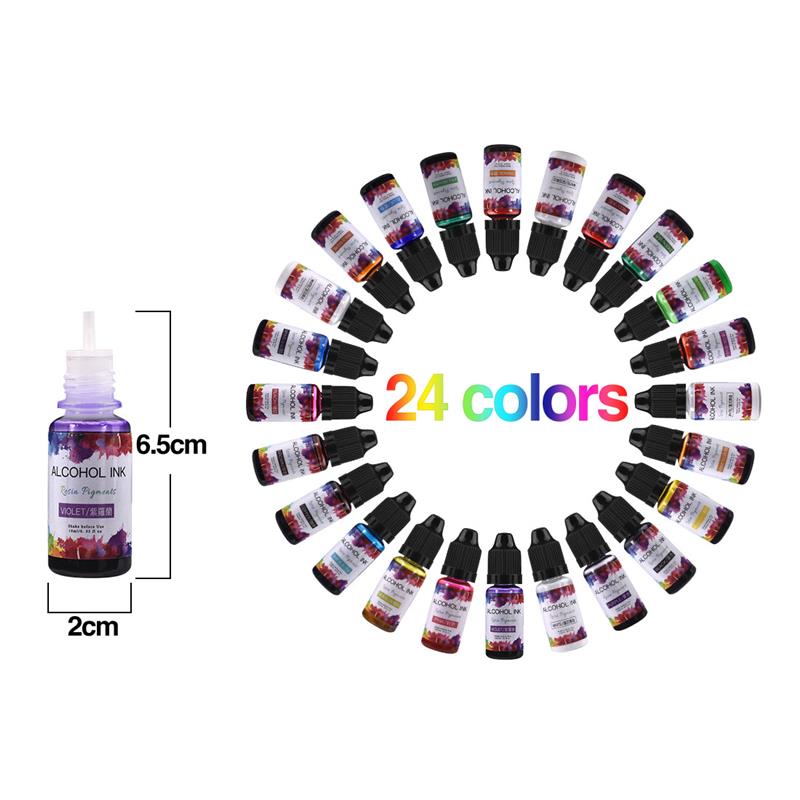 24 cores/conjunto 10ml resina  - Resin Dye Opaque avaliação e preço