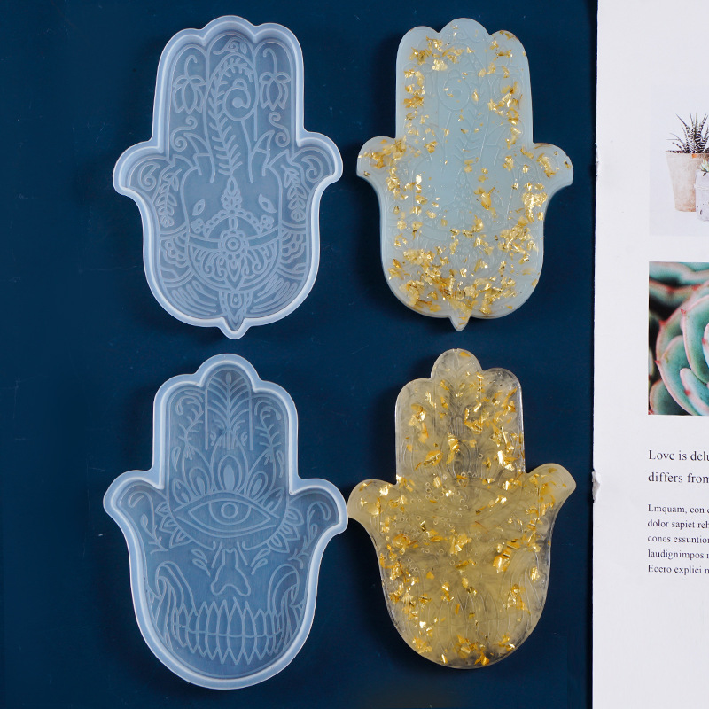 1 pçs diy coaster mão de fátim - Resin Art Mould avaliação e preço