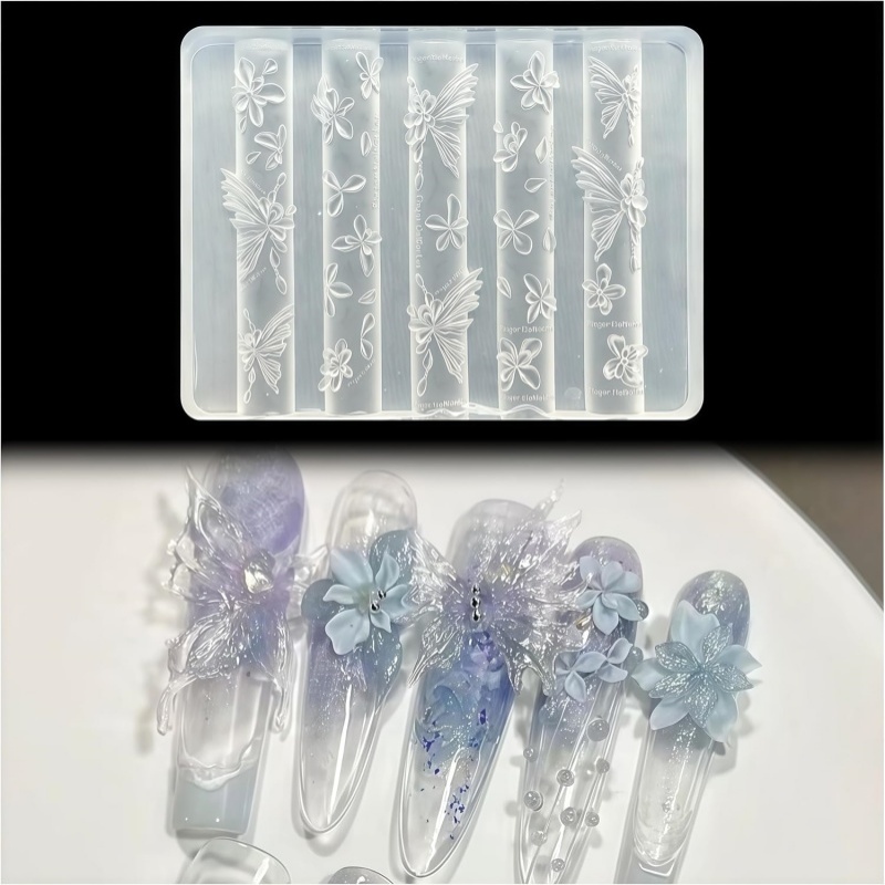 3d borboleta flor gel arte do  - Resin Art Templates Free avaliação e preço